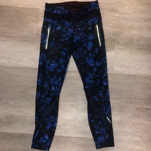 Lululemon blue peekaboo camo leggings